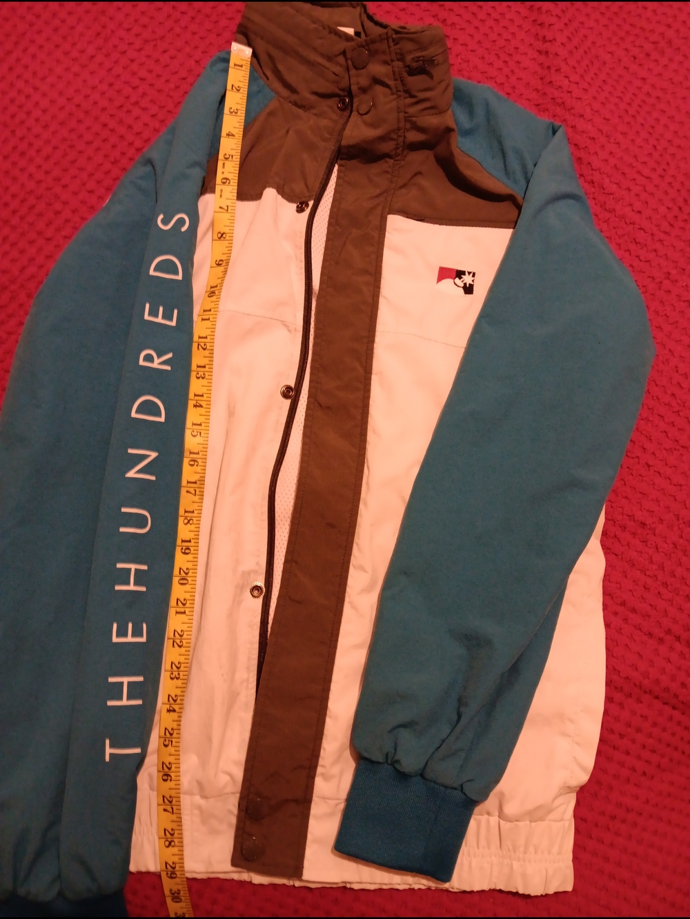 The Hundreds Men’s Blue & White Colorblock Jacket
